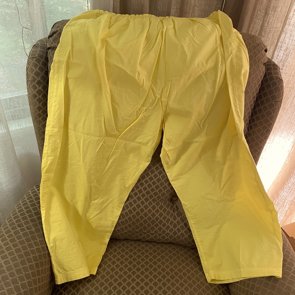 Fresh Produce 💯 cotton pants in yellow